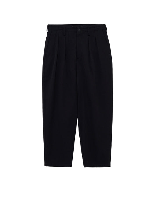 WOOL GABARDINE 2TUCKS SUIT PANTS