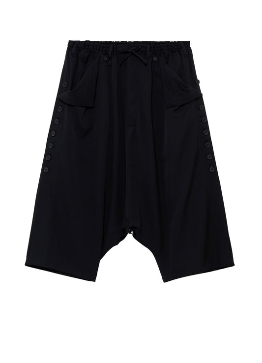 WOOL GABARDINE BIG SAROUEL PANTS