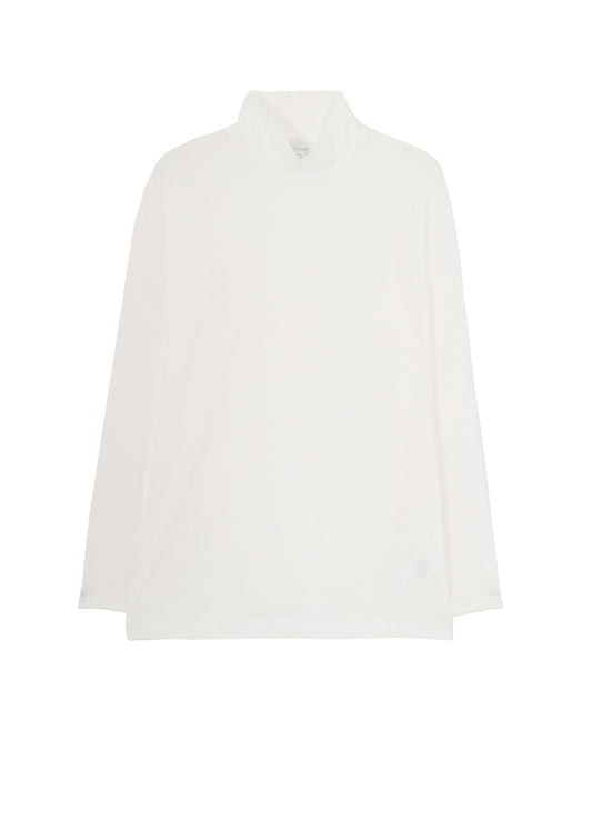 SOFT SINGLE JERSEY HIGH NECK LONG SLV TEE