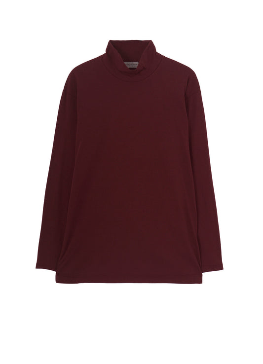 SOFT SINGLE JERSEY HIGH NECK LONG SLV TEE