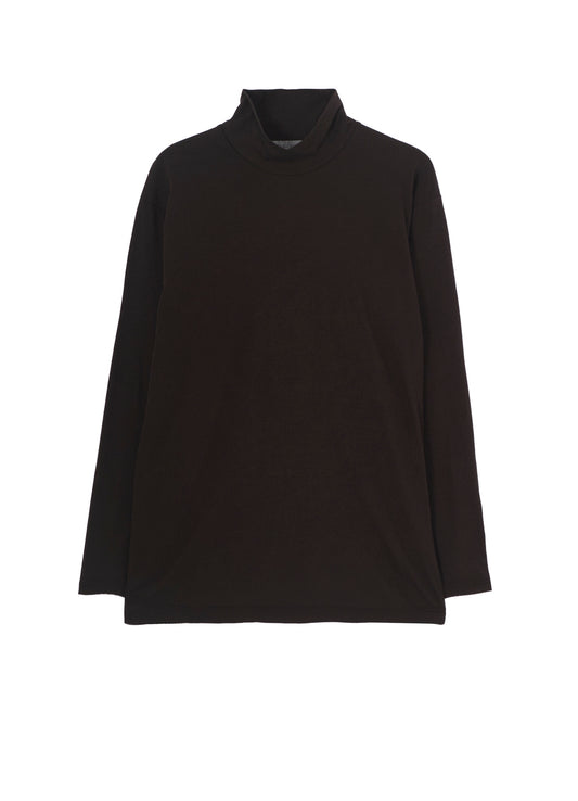 SOFT SINGLE JERSEY HIGH NECK LONG SLV TEE