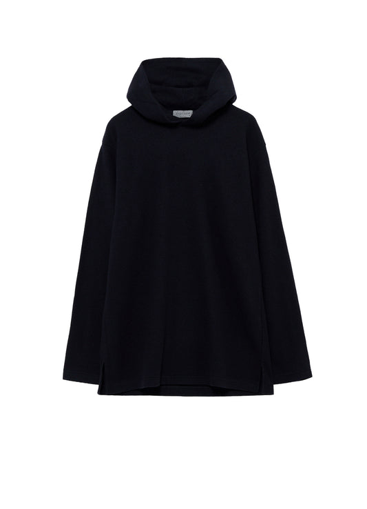 140S WOOL SINGLE JERSEY  HOODED LONG SLV T