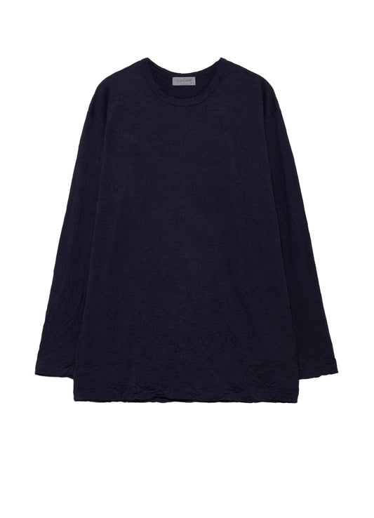 100S WOOL SINGLE JERSEY ROUND NECK LONG SLV T