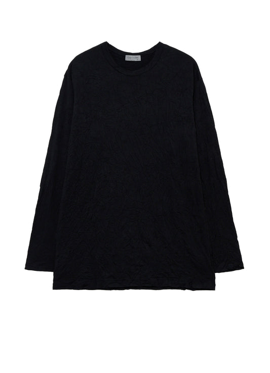 100S WOOL SINGLE JERSEY ROUND NECK LONG SLV T