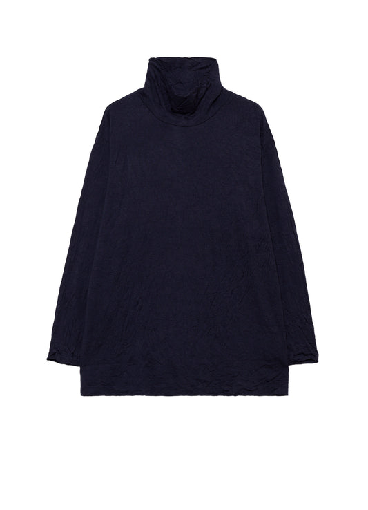 100S WOOL SINGLE JERSEY TURTLE NECK LONG SLV PO