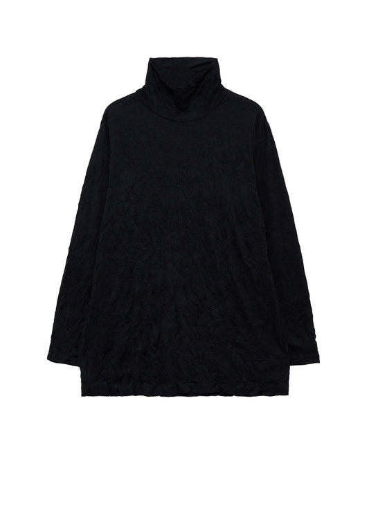 100S WOOL SINGLE JERSEY TURTLE NECK LONG SLV PO