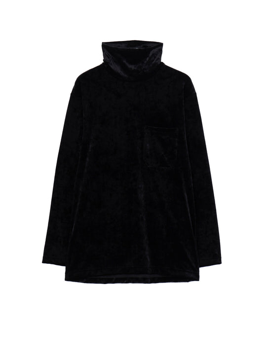 CRUSH VELOUR HIGH NECK LONG SLV