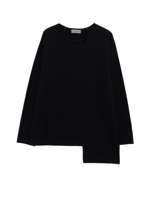 SUPIMA COTTON SINGLE JERSEY UNBALANCED HEM LONG SLV PO