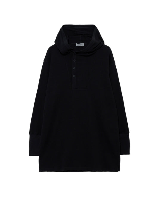 WAFFLE THUMBHOLE LONG SLEEVE HOODIE
