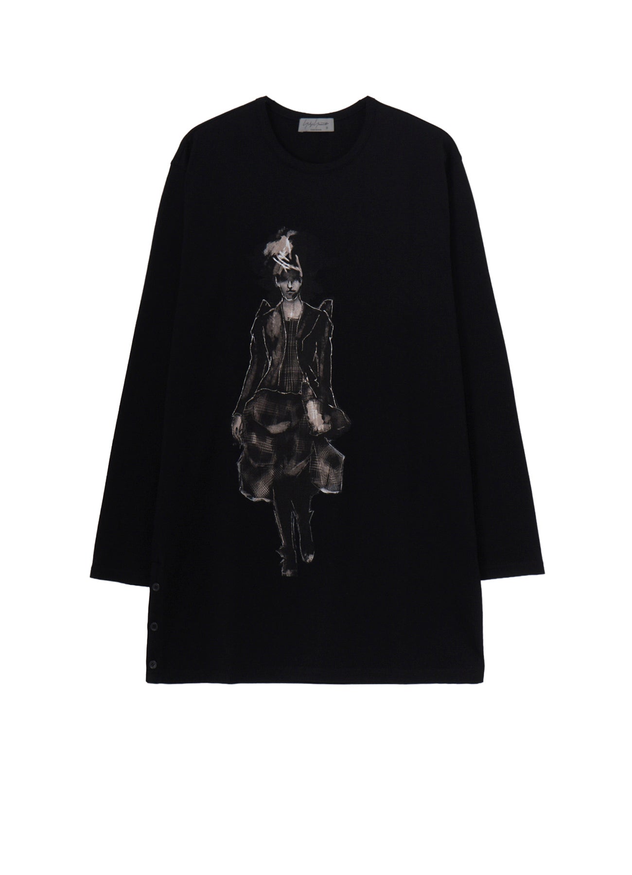 COTTON SINGLE JERSEY SIDE SLIT LONG SLEEVE PT – THE SHOP YOHJI