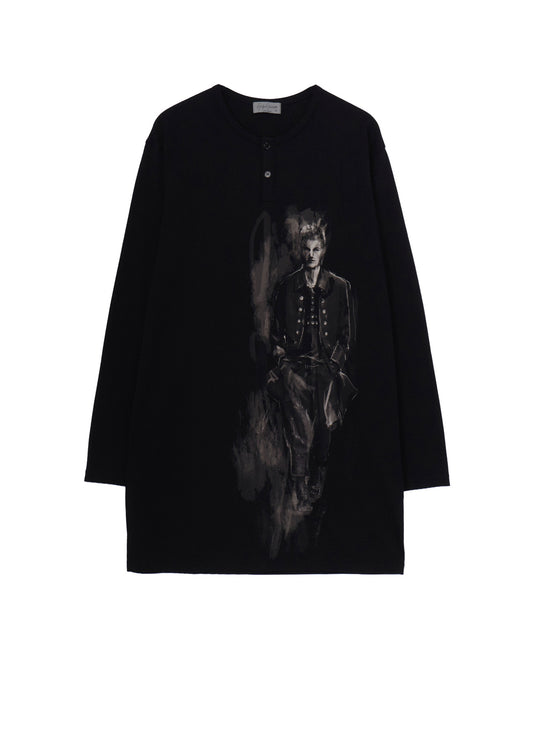 SINGLE JERSEY HENRY NECK LONG SLEEVE C/S