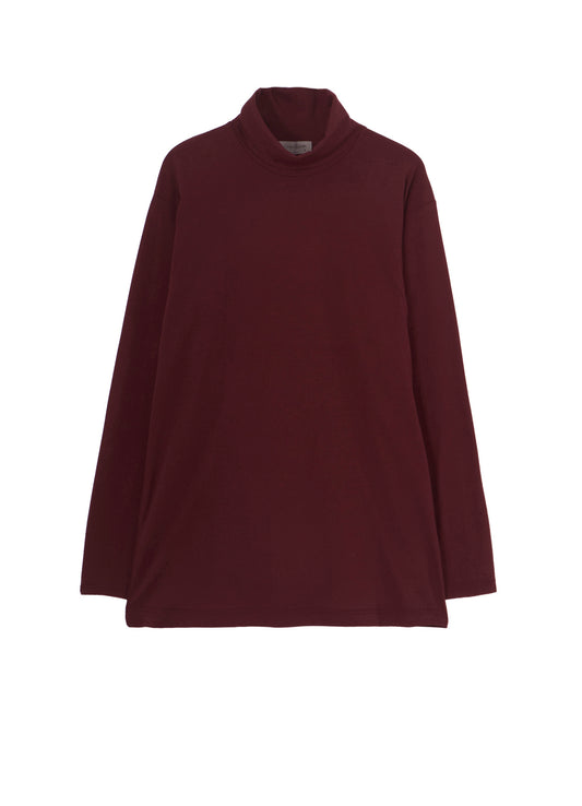 SOFT SINGLE JERSEY TURTLE NECK LONG SLEEVE TEE