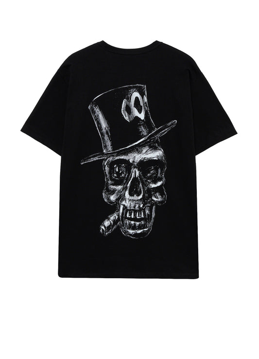 GOTHIC SCULL HAT PRINTED TEE