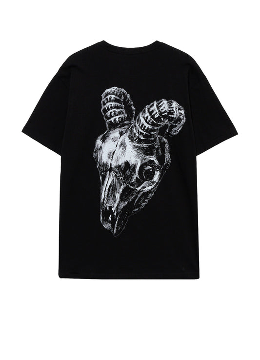 GOTHIC GOAT HEAD PRINTED TEE