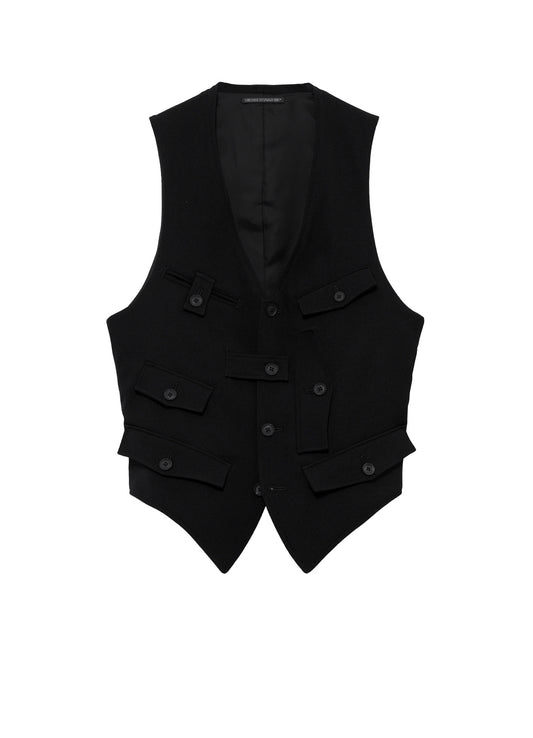 ARMY GABARDINE MULTI POCKET VEST
