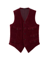 COTTON VELVETEEN CORDUROY 5P PADDED VEST
