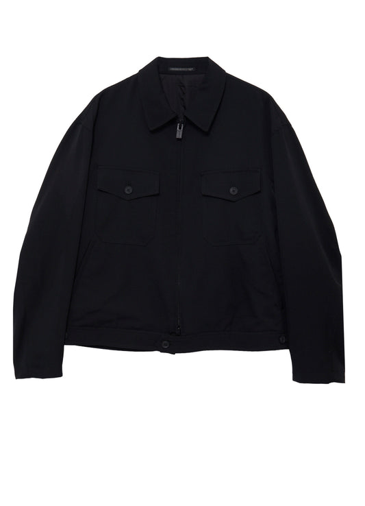 WOOL GABARDINE OUTER POCKET BLOUSON