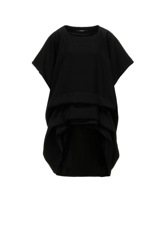 DOUBLE SATIN TUCK BLOUSE