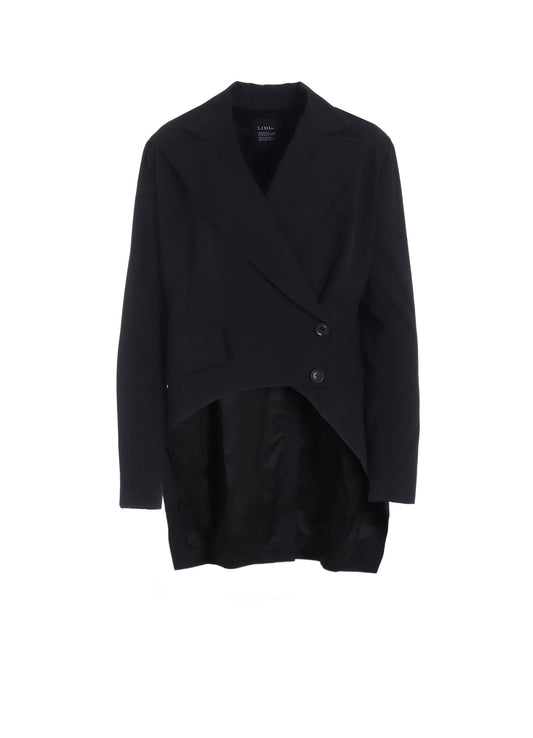 WOOL GABARDINE BACK LONG JACKET
