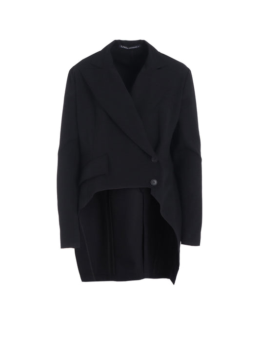 WOOL GABARDINE BACK LONG JACKET