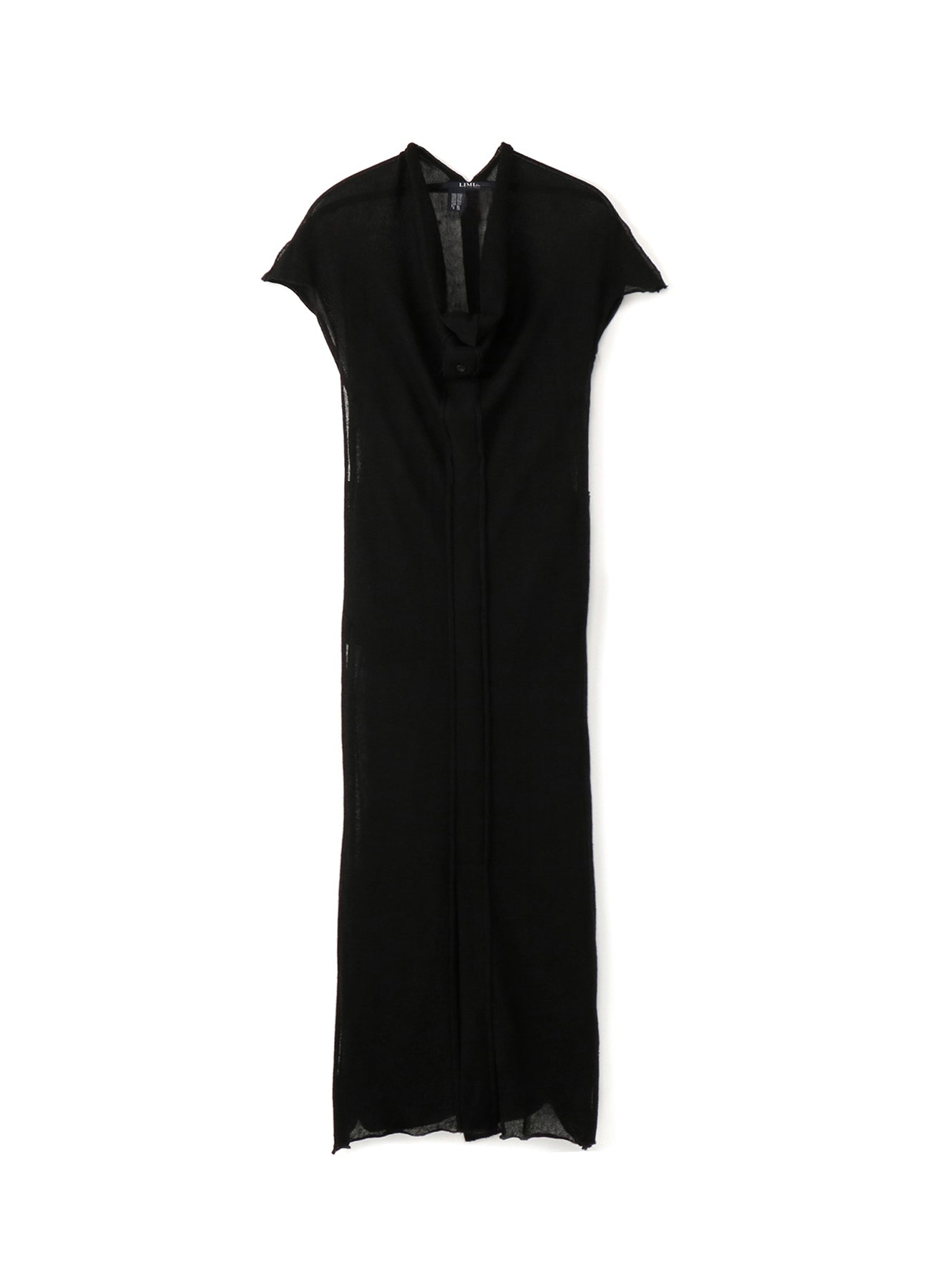 ワンピース YOHJI YAMAMOTO - 2013S/S knit dress Y's Yohji Yamamoto black knit dress with ribbed front and