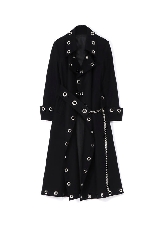 W/Melton eyelet coat