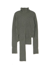 LIMI feu×HIROTTON MOHAIR BRUSHED RIB-KNIT CARDIGAN