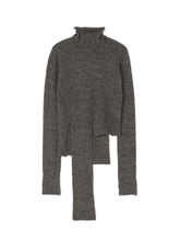 LIMI feu×HIROTTON MOHAIR BRUSHED RIB-KNIT CARDIGAN