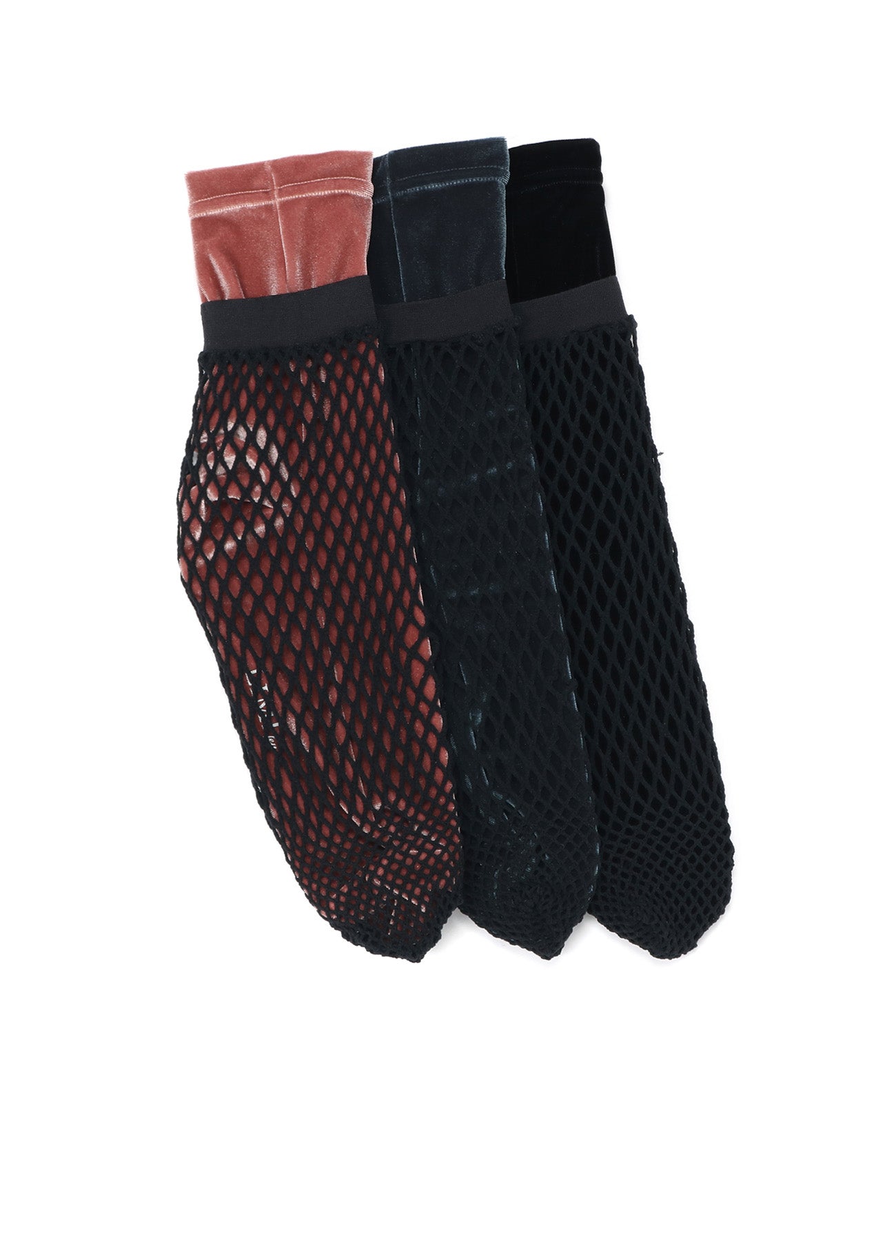 Net Style Socks Stretch Velour Net Layered Socks – THE SHOP YOHJI YAMAMOTO