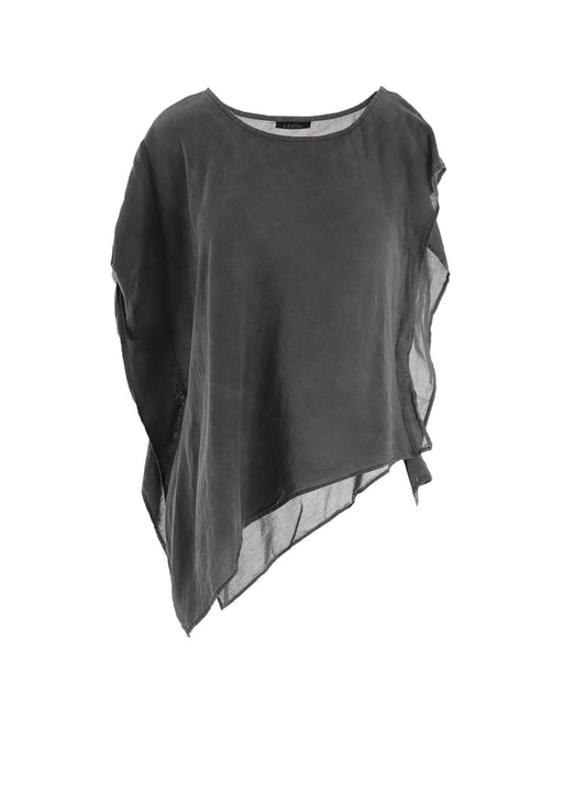 GARMENT-DYED LAWN SQUARE BLOUSE