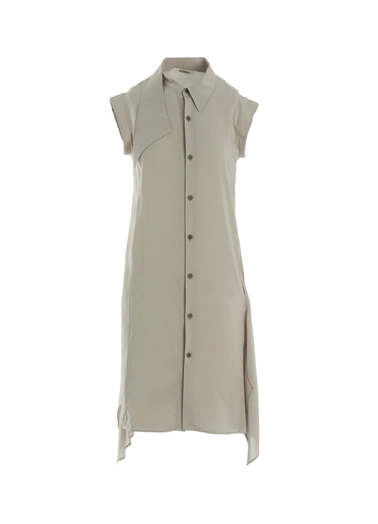 RAYON LAWN ASYMMETRIC COLLAR BLOUSE