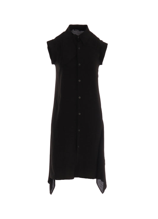 RAYON LAWN ASYMMETRIC COLLAR BLOUSE