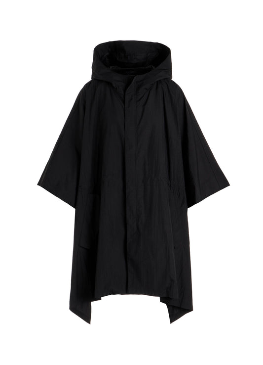 NYLON TAFFETA HOODED PONCHO COAT
