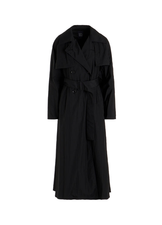 NYLON TAFFETA LONG TRENCH COAT