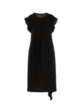 WRINKLED TYPEWRITER  DESIGNED SLEEVE DRESS