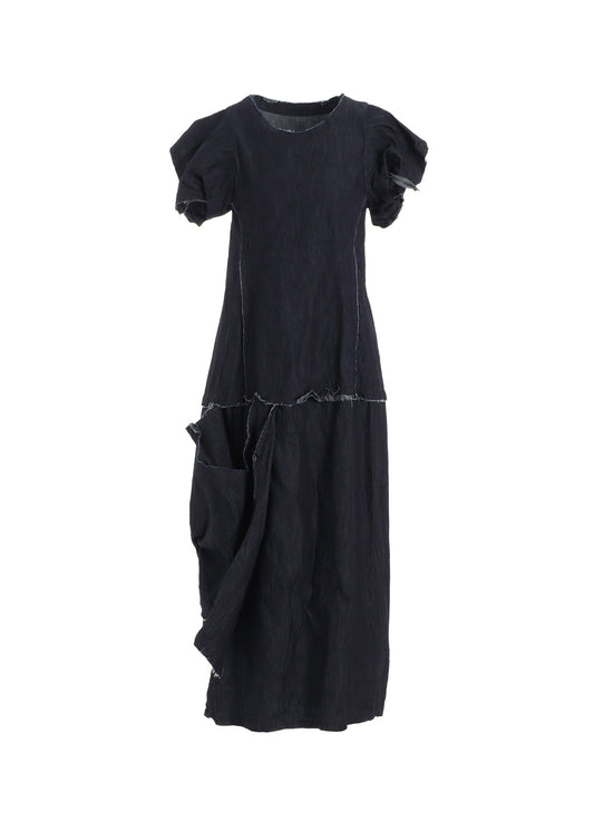 6oz DENIM DESIGNED PANEL DRESS B