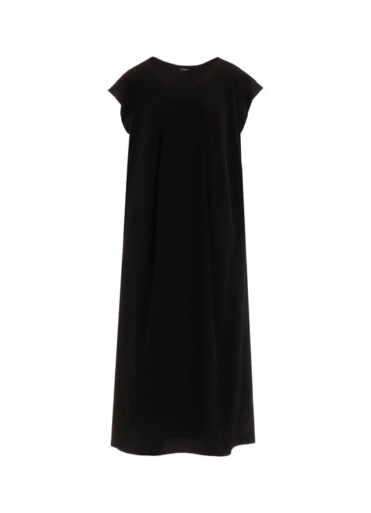 TA/PE DECHINE TUCK ROUND NECK DRESS
