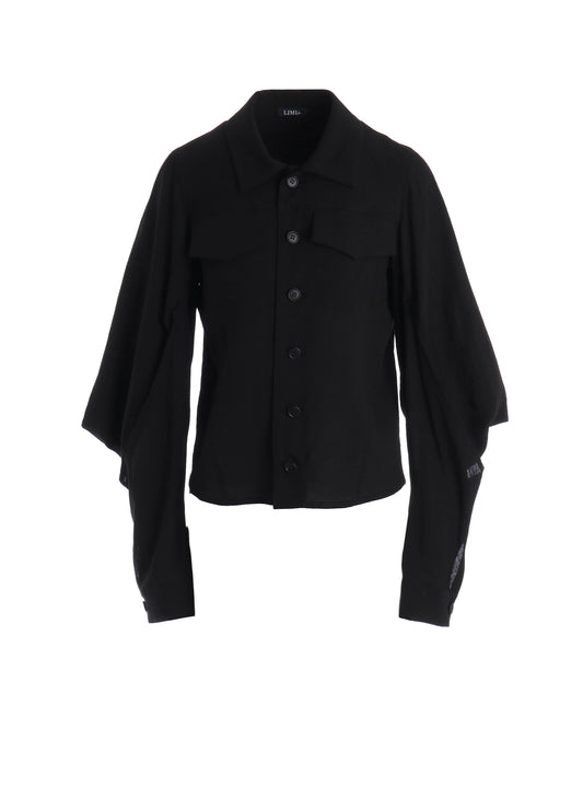 CELLULOSE/ LINEN LAWN DESIGNED SLEEVE JACKET A