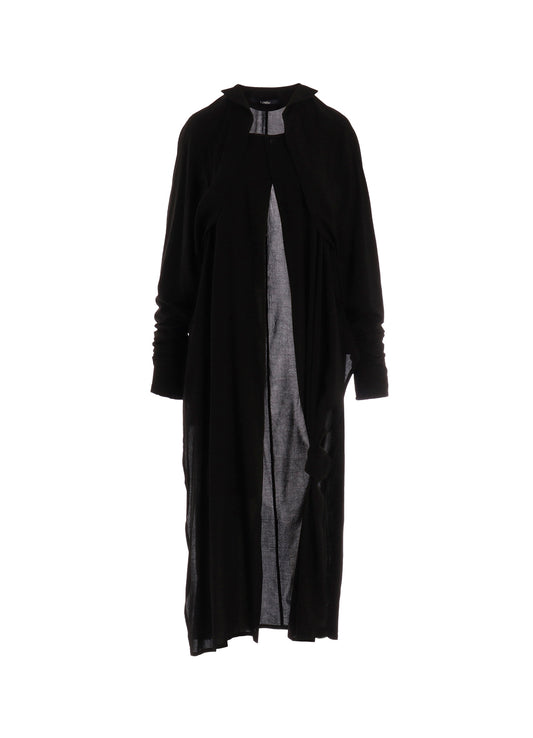 RY/ WRINKLED LAWN LONG CARDIGAN JKT