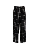 PLAID KHADI SLIT PANTS