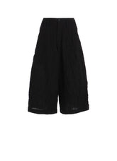 WRINKLED TYPEWRITER CROPPED MACKIN PANTS