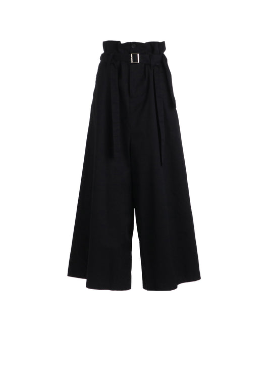 C TWILL BELTED WIDE PANTS