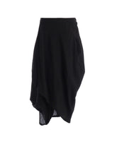 CELLULOSE/ LINEN LAWN DRAPED SKIRT
