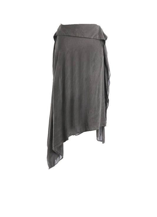 GARMENT-DYED LAWN SQUARE SKIRT A