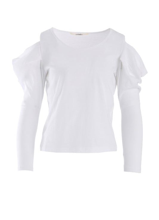 40/- SINGLE JERSEY OPEN SHOULDER LONG SLEEVE TEE