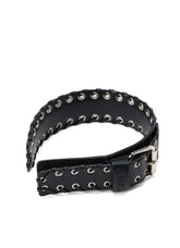 KIP+ CROCODILE LEATHER CODE LOOP EYELET HEADBAND