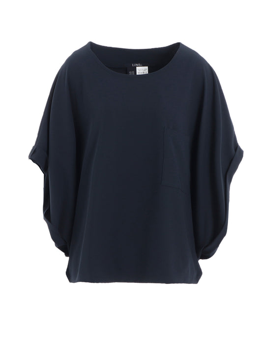 DOUBLE SATIN DOLMAN SLEEVE BLOUSE B