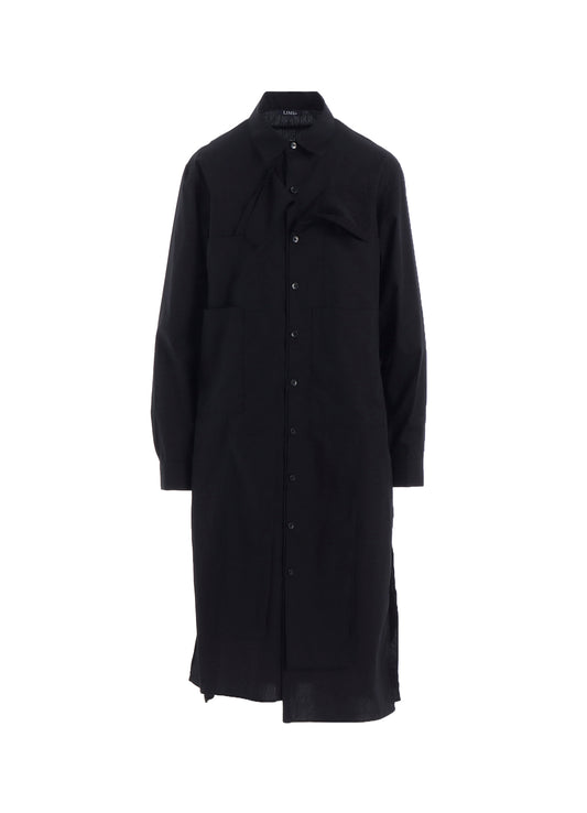 100/2 BROAD COTTON LAYERED LONG SHIRT