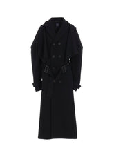 WOOL MOSSER TRENCH COAT WITH BELT