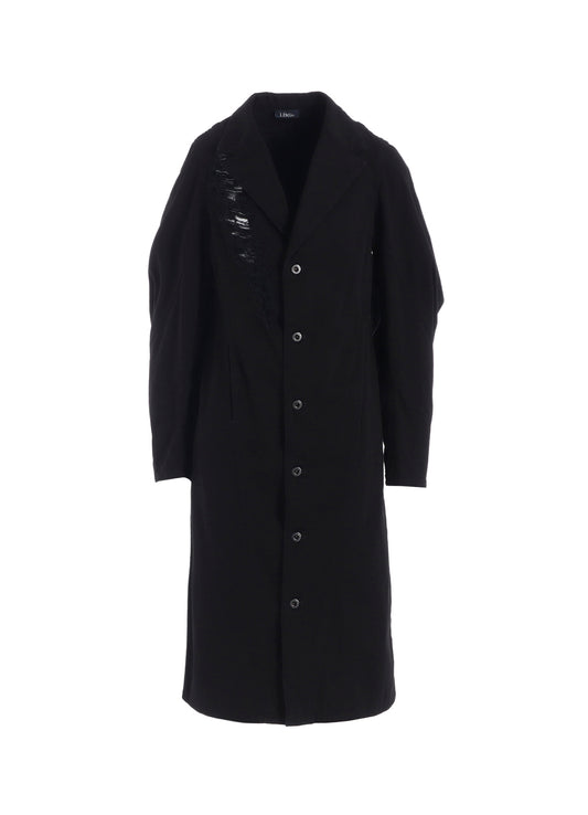 DAMAGED DENIM DESIGNED SLEEVE COAT